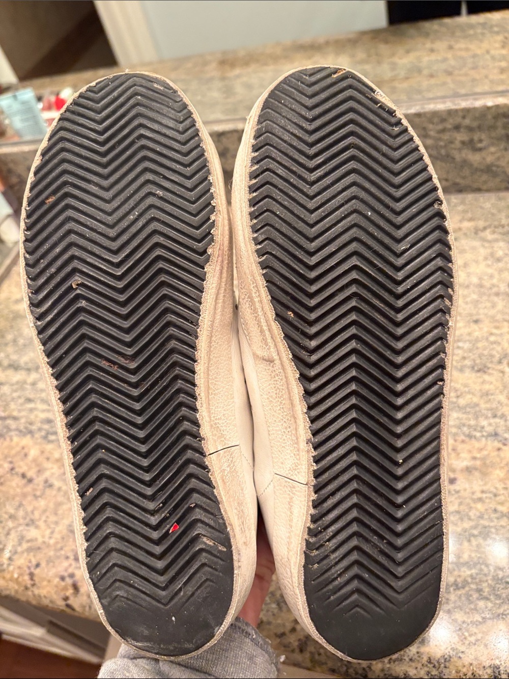 Golden Goose White Sneakers with Black Glitter Star - Picture 8 of 9